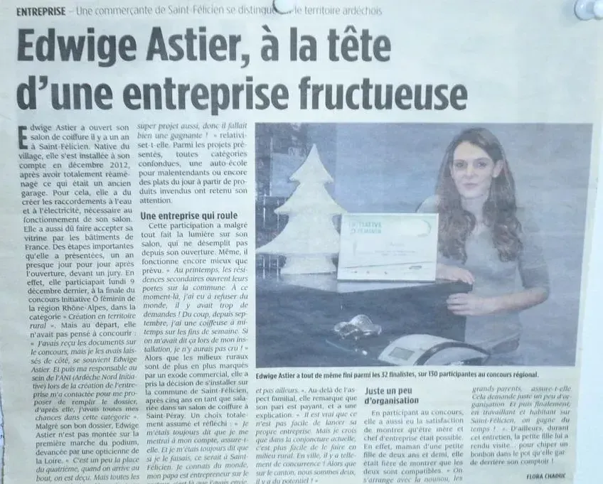 Article paru dans la presse