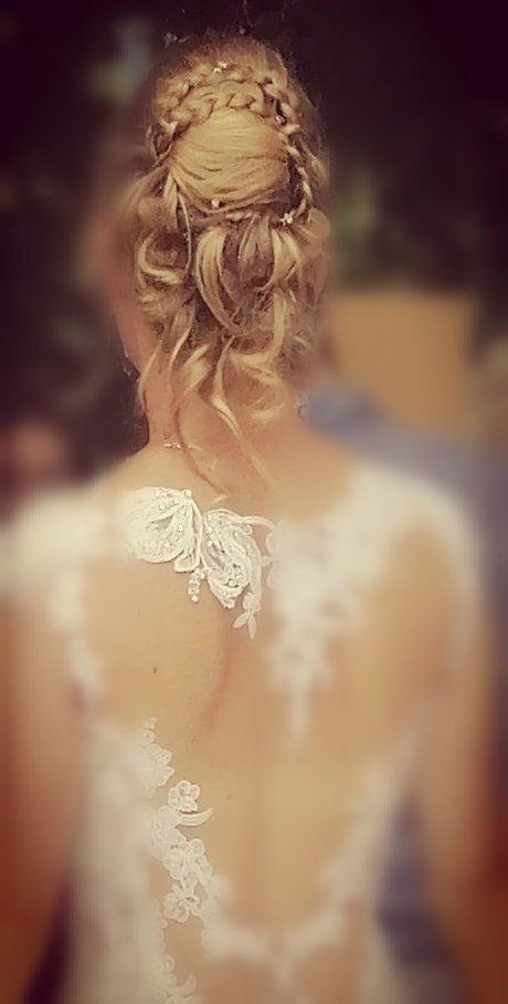 Chignon de mariée vu de dos