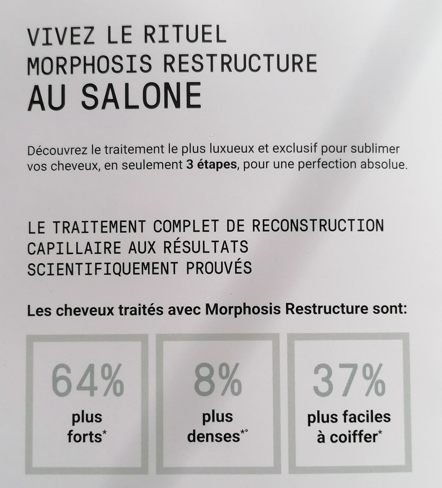 Informations concernant le produit Morphosis Restructure