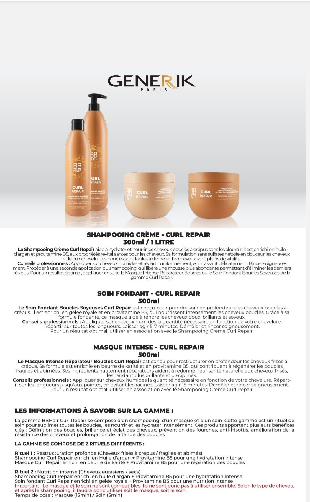 Fiche produit Generik