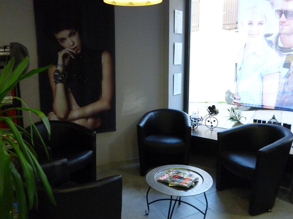 Accueil du salon de coiffure