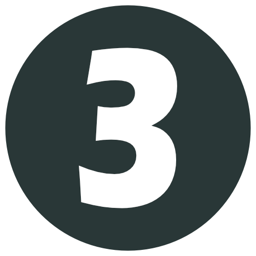 El número uno en letra blanca centrado dentro de un círculo gris oscuro.