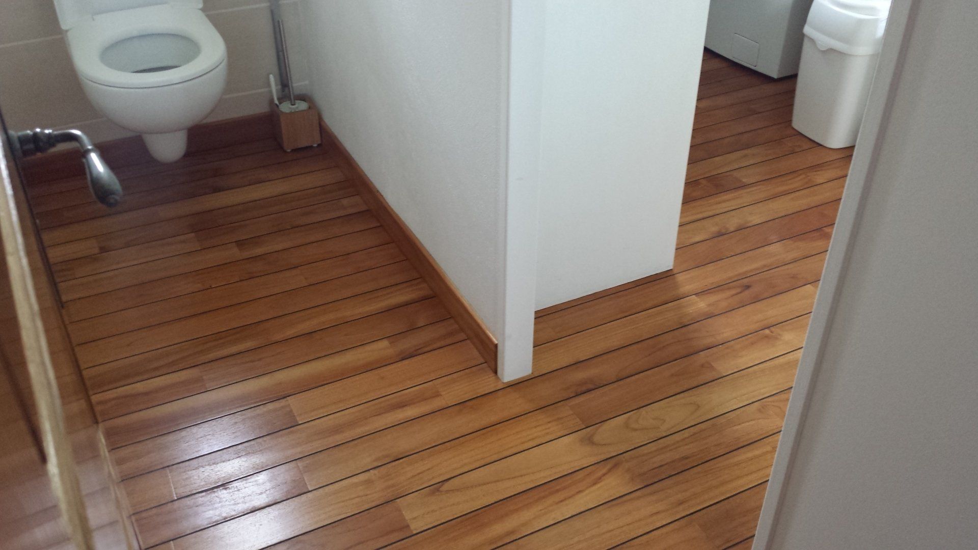 Parquet de la salle de bains
