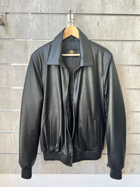 veste en cuir large noire