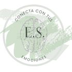 Logo circular verde y gris con cerebro y texto &ldquo;Conecta con tus emociones&rdquo; y &ldquo;E.S.&rdquo; en el centro