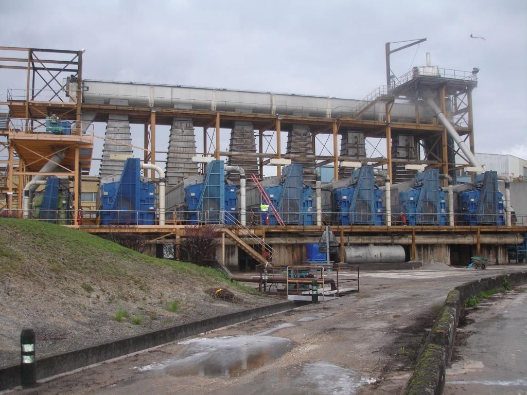Presses à pulpe de la sucrerie de d'Arcis-sur-aube de Cristal Union 