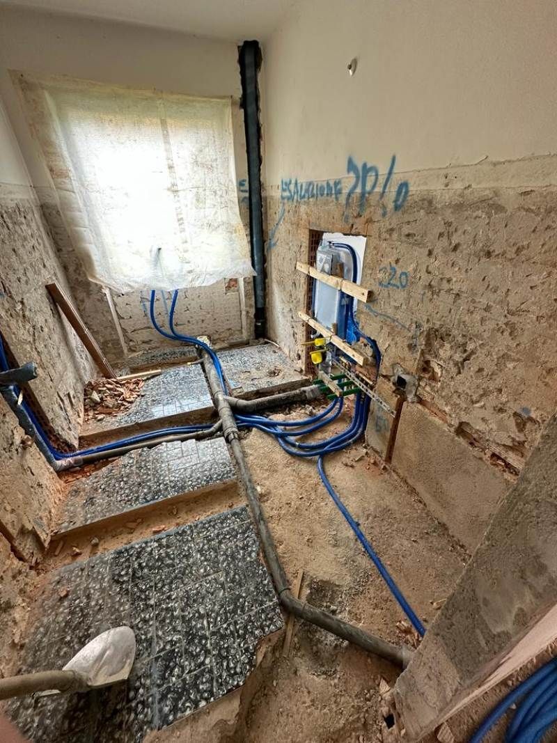 restauro completo di un bagno