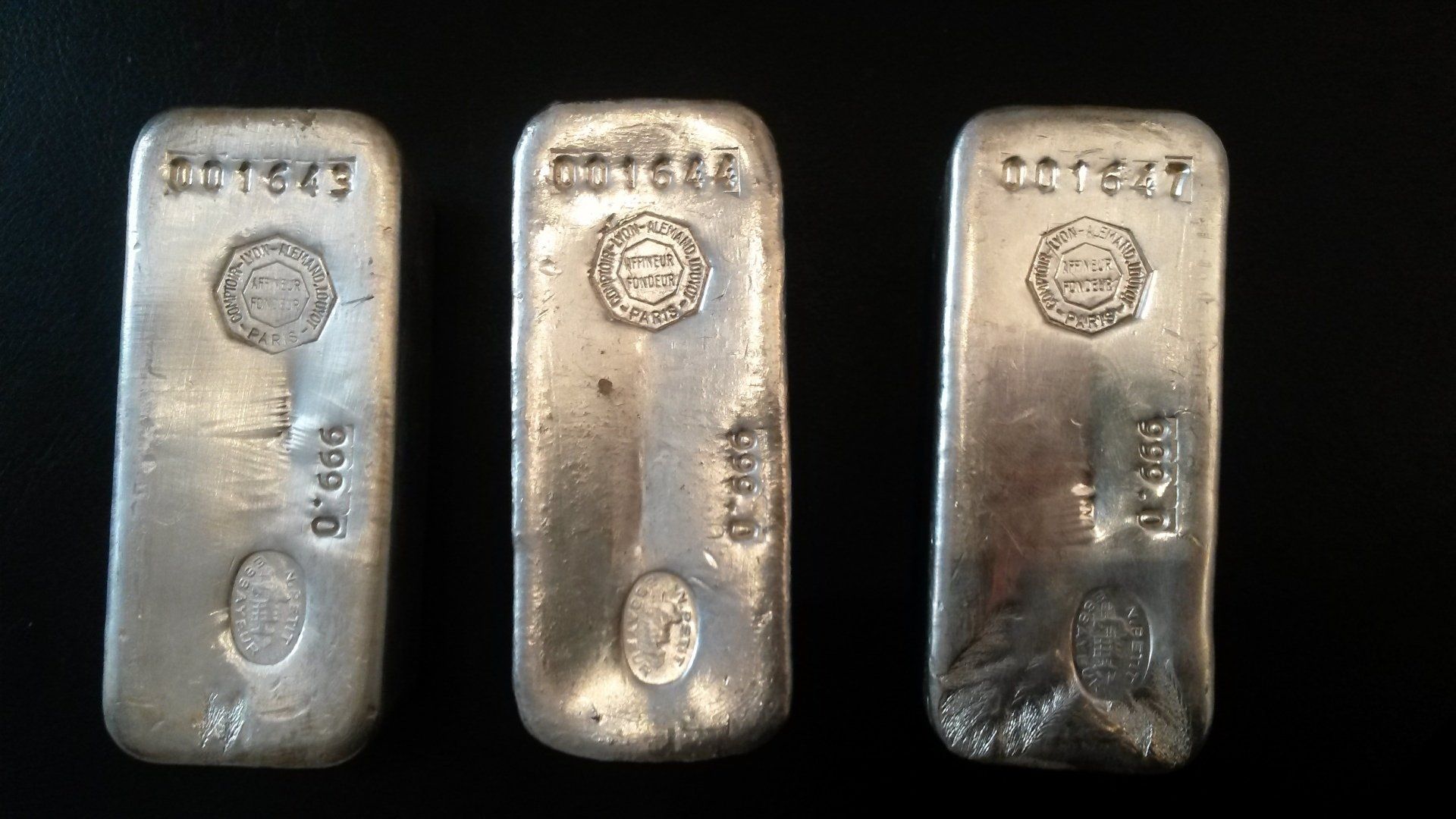 lingots argent 999/1000 Auch.