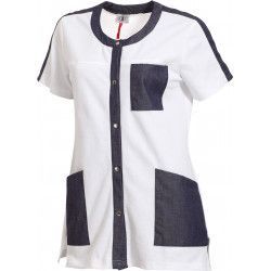 Une blouse noire et blanche