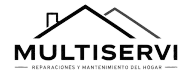 Multiservi logo with house roof icon and the text &ldquo;Reparaciones y mantenimiento del hogar&rdquo;