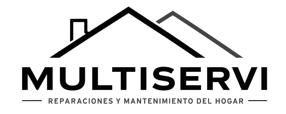 Multiservi logo with house roof icon and the text “Reparaciones y mantenimiento del hogar”