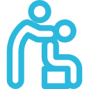 Icon Person massiert einer anderen Person den Nacken