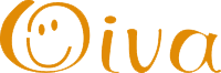 Logo, jossa hymyilevät kasvot muodostuvat O-kirjaimen muodostamasta hahmosta, jota seuraa oranssilla kursiivilla kirjoitettu 