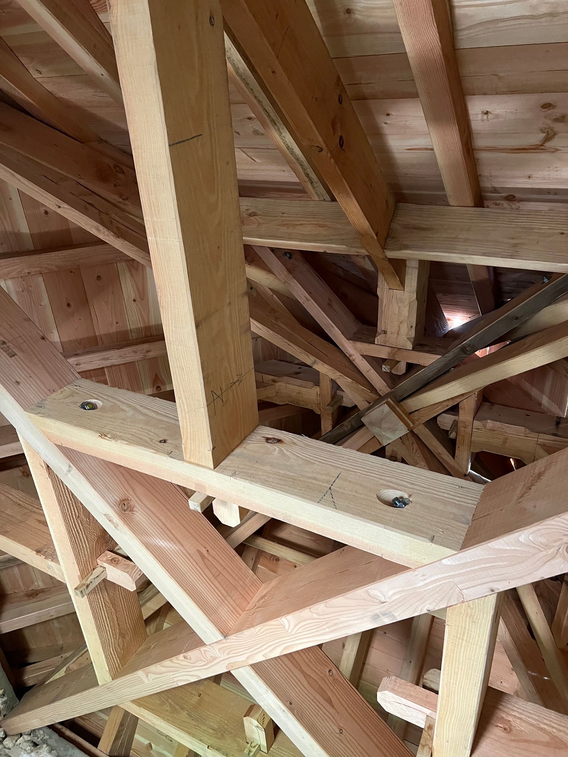 Poutres d'une charpente