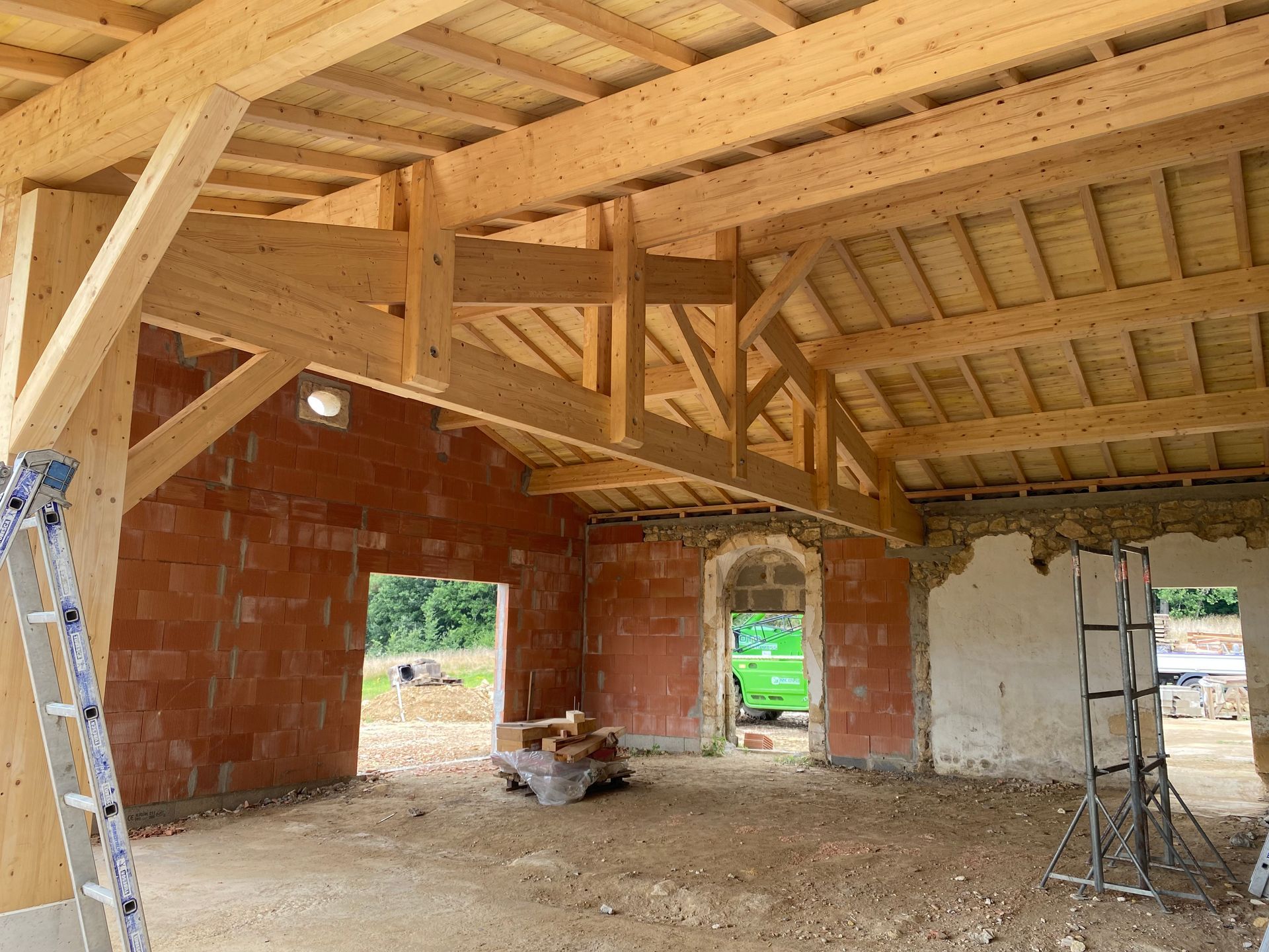 Charpente vue de dessous