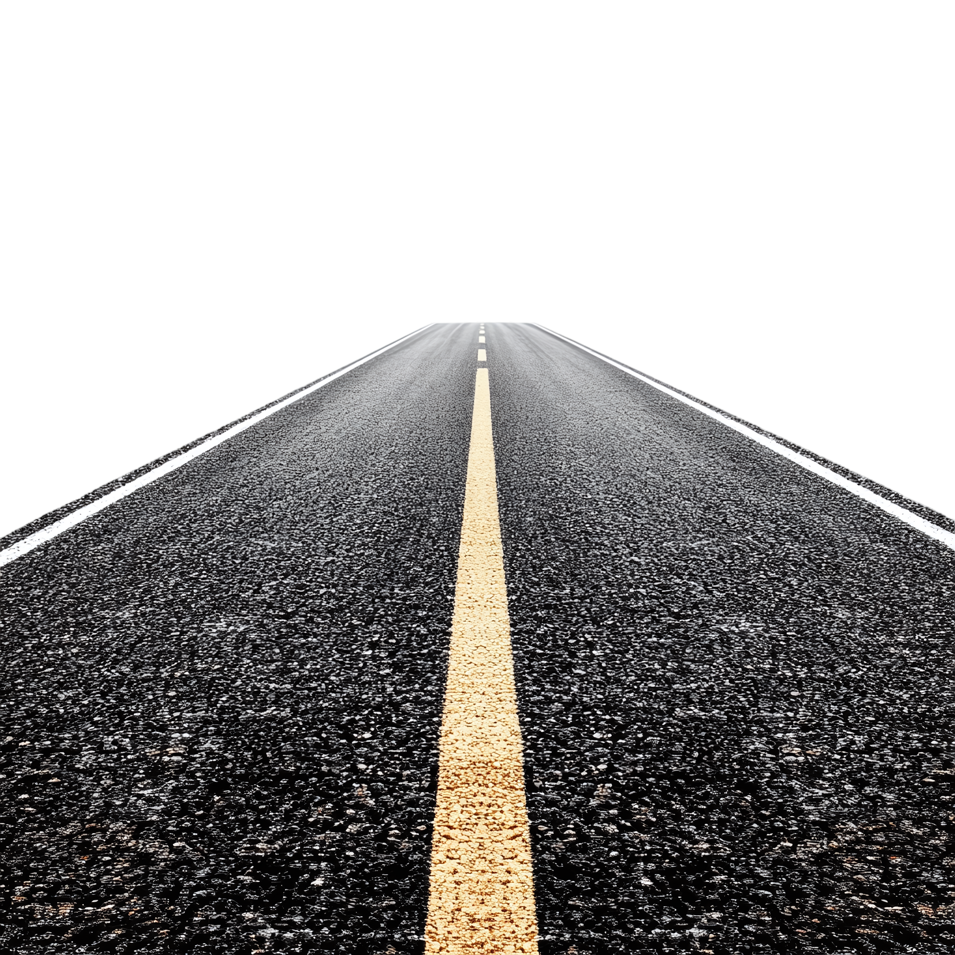 Une route avec une délimitation au milieu