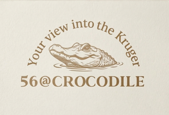56@Crocodile logo featuring a crocodile in the water and the slogan 