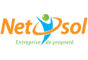 Logo NetOsol composé d'une silhouette bleue, d'un anneau orange et d'une sphère verte. Texte en orange et vert.