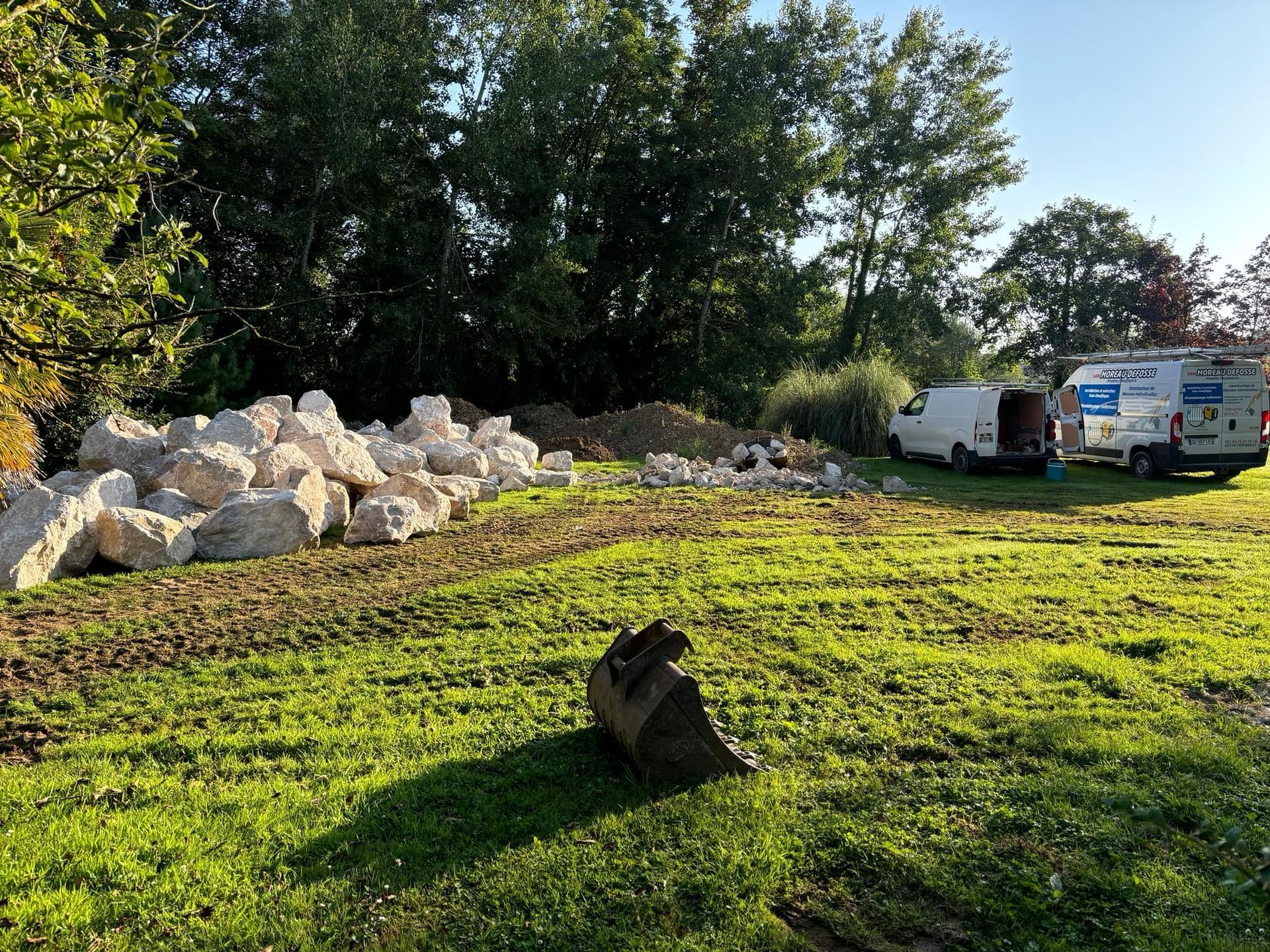 Terrain après déblaiement