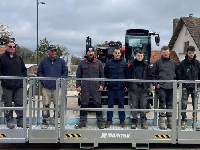 L'équipe de l'entreprise sur un chantier