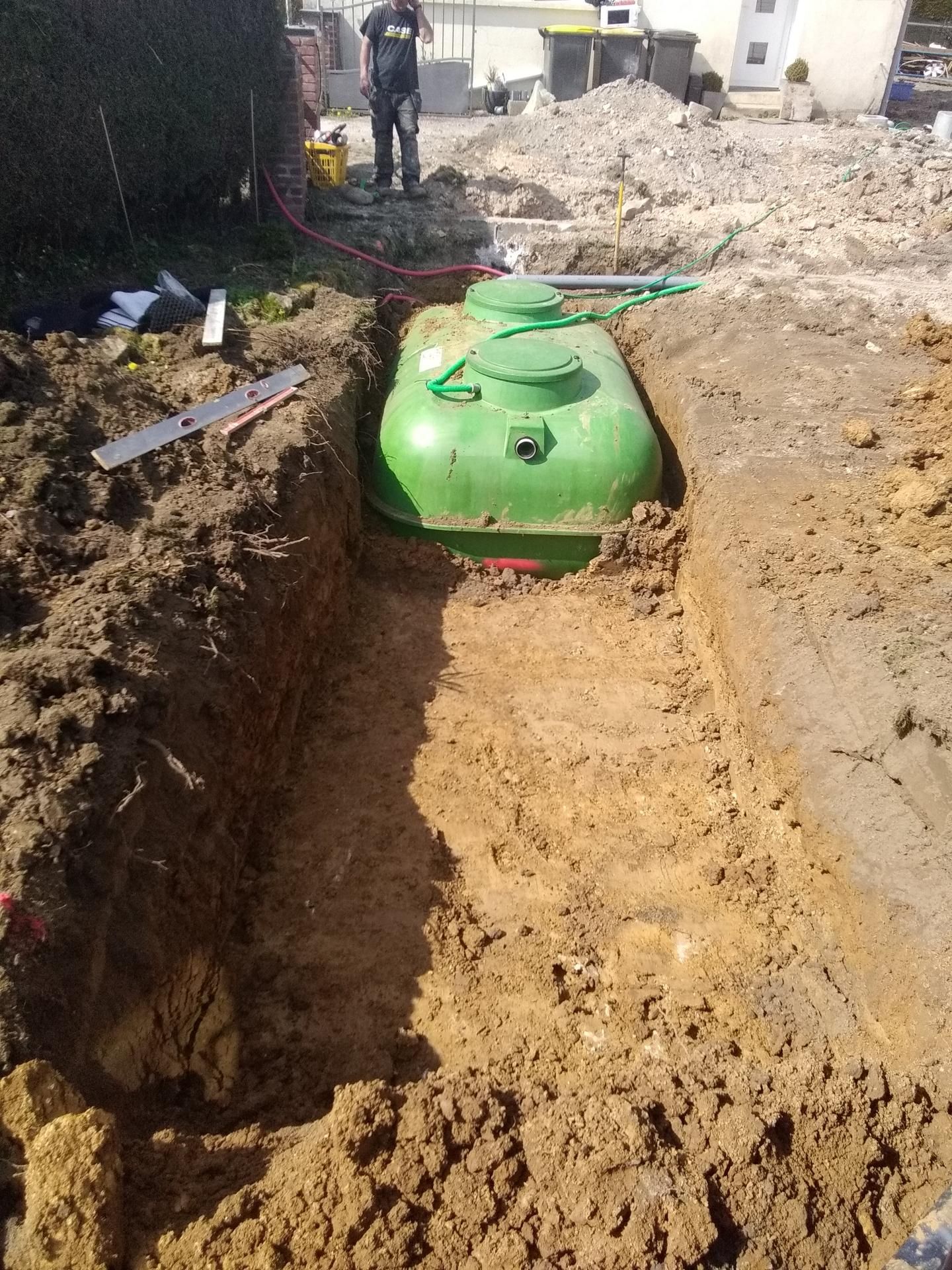 Installation professionnelle d'un système d'assainissement