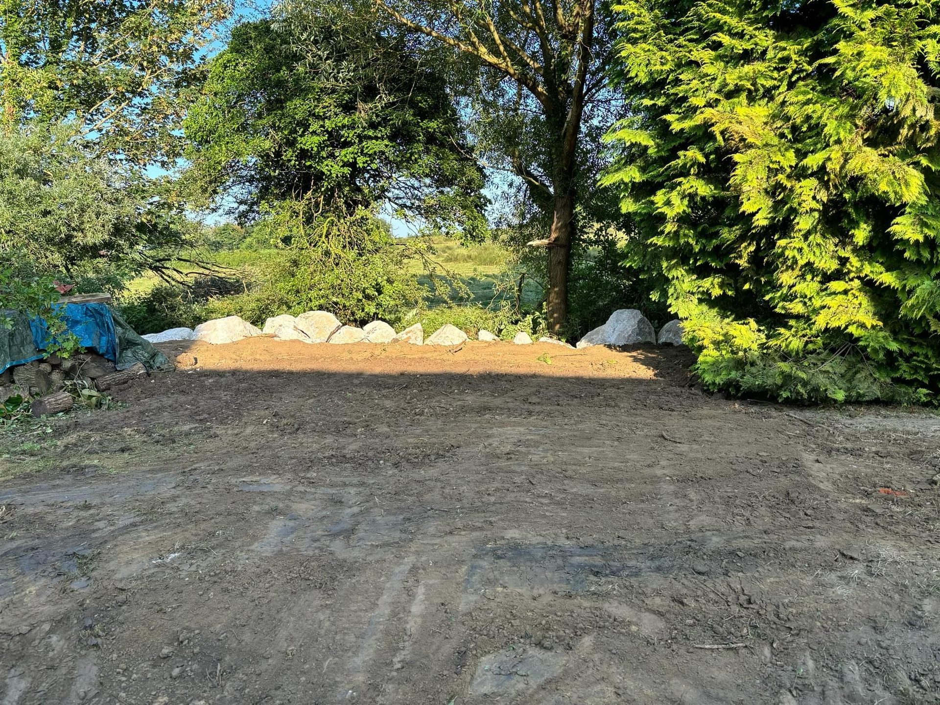 Un terrain prêt pour la construction