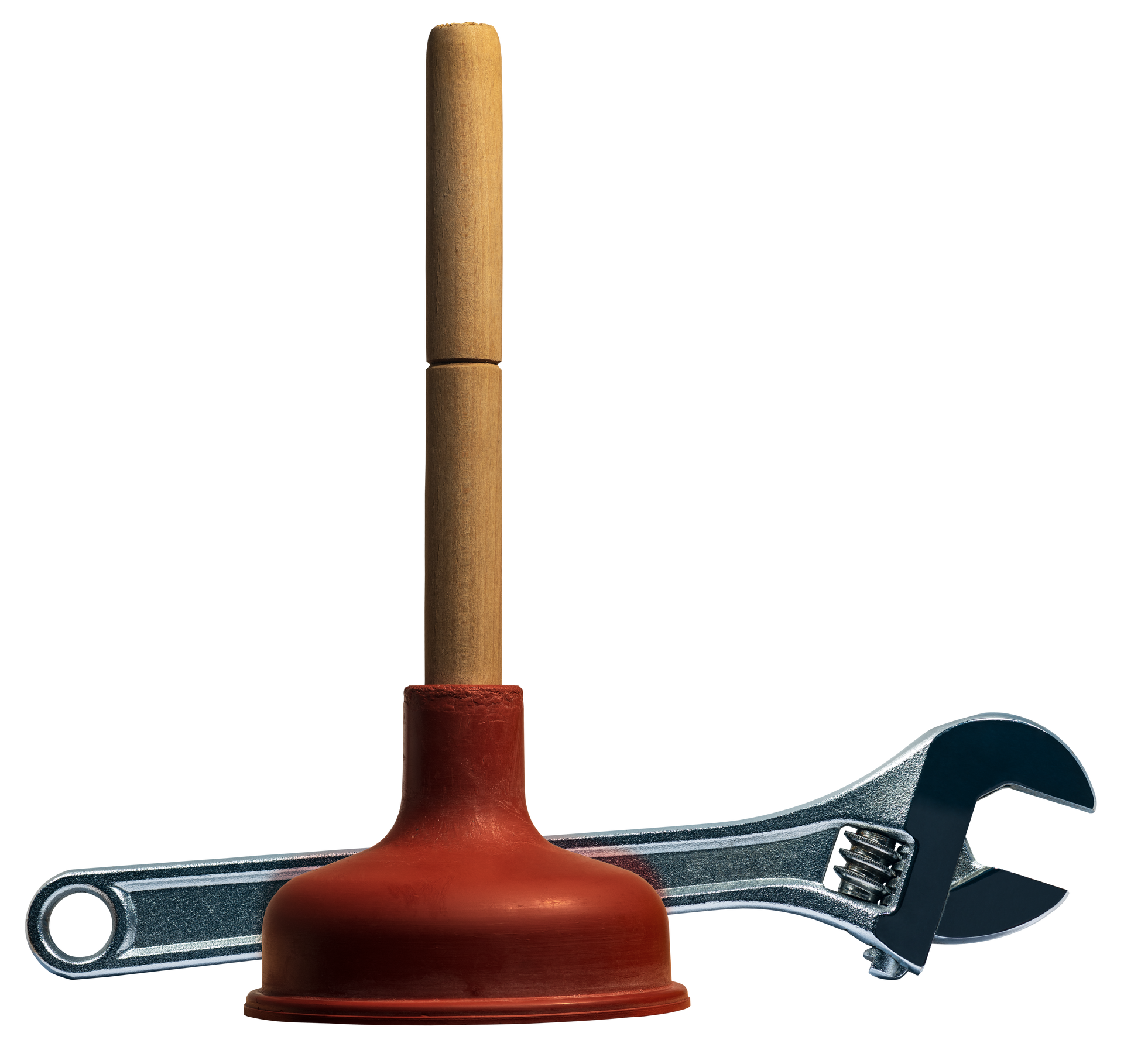 Clé à molette et piston croisés.