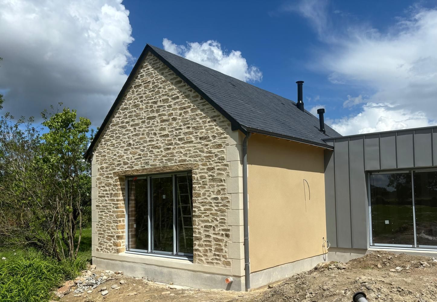 Maison en rénovation de façade