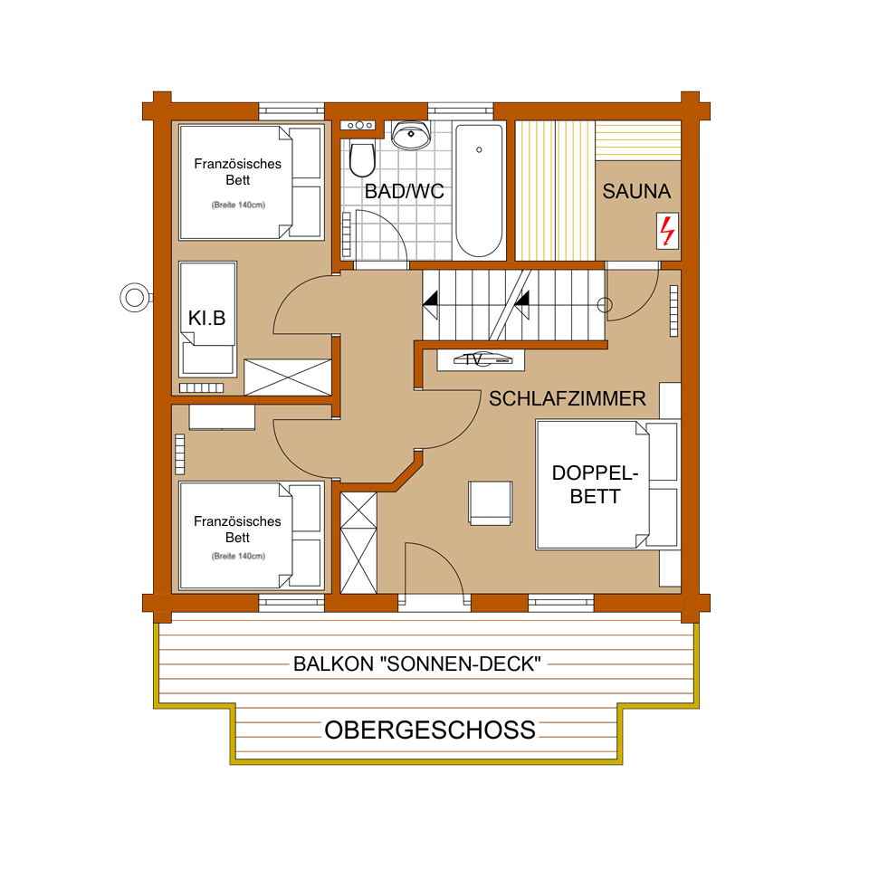 Grundriss Obergeschoss Hochgamshütte
