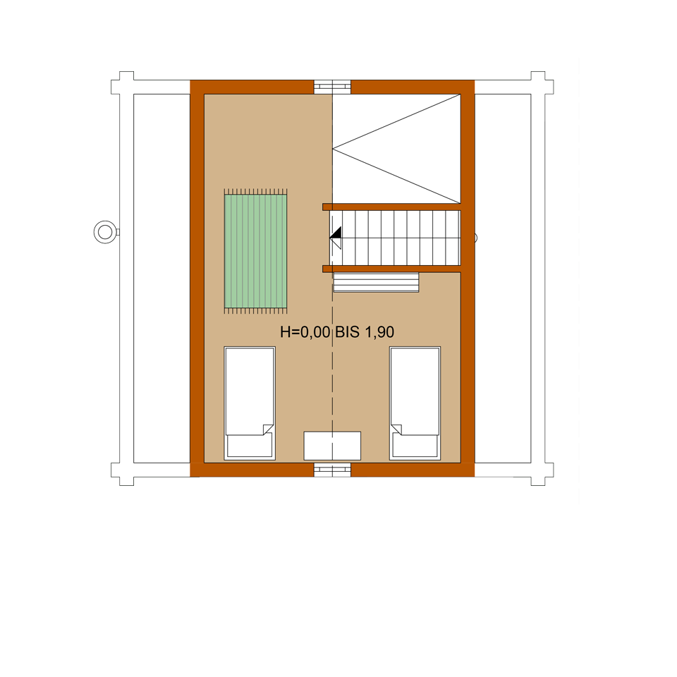 Grundriss Dachgeschoss Hochgamshütte