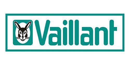 Logotipo de Vaillant: conejo en círculo, texto verde azulado sobre fondo blanco.