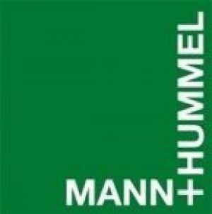 Grünes MANN+HUMMEL-Logo mit weißem Text