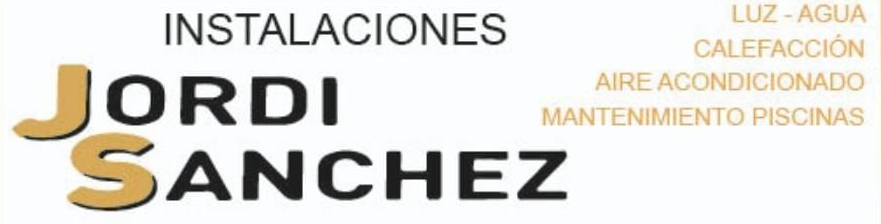 Logo of "Jordi Sanchez Instalaciones," with services listed.