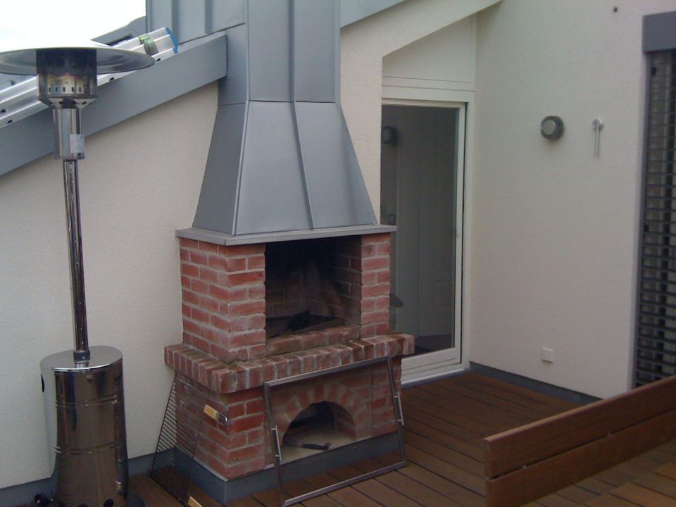 Grillofen aus Ziegelsteinen