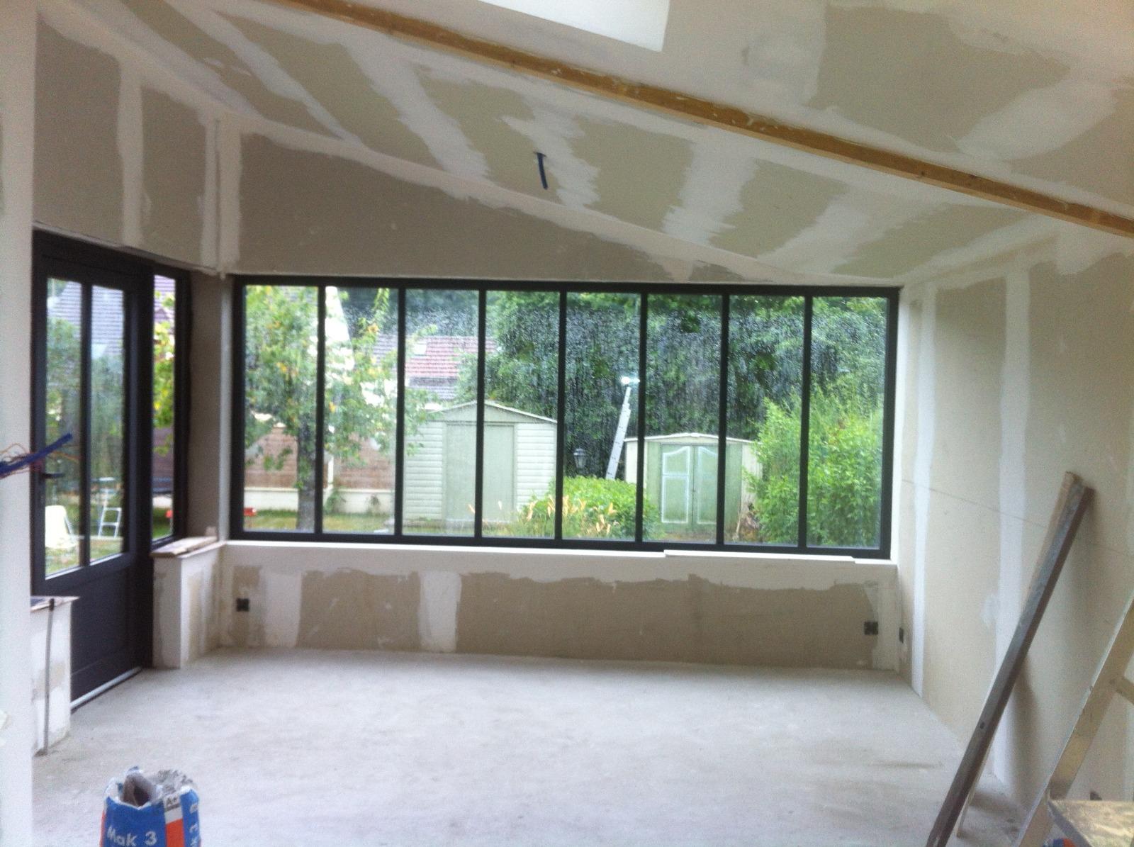 Extension avec travaux de plâtrerie