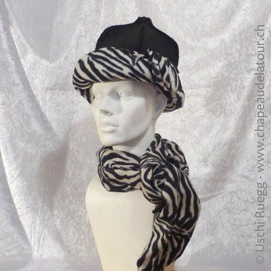 chapeau zèbre