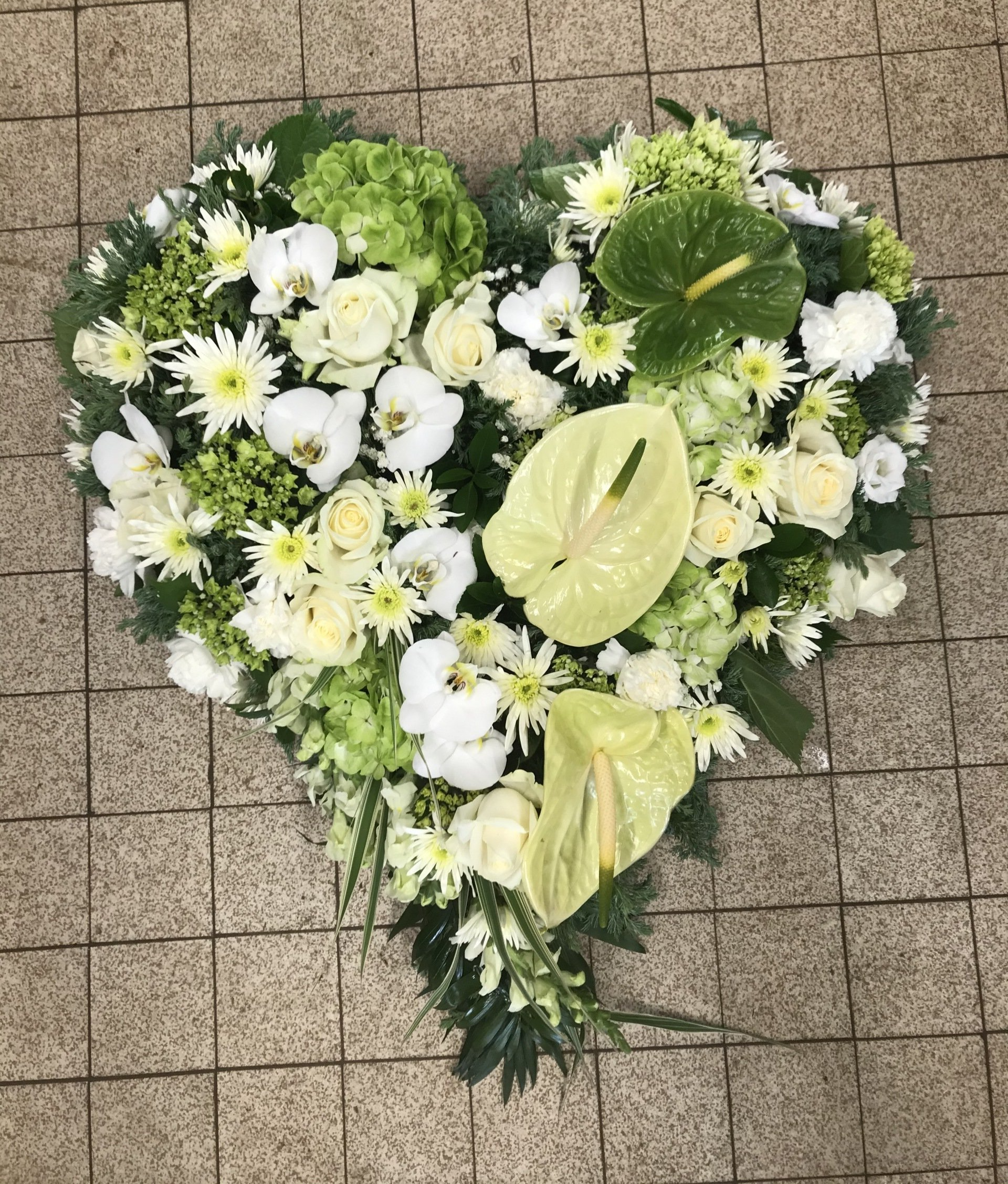 Gerbe fleurs blanches