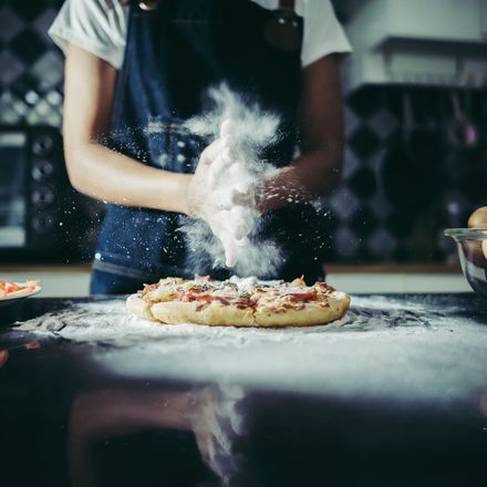 Pizzaïolo en action