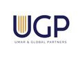 Logotipo da UGP com globo dourado e azul acima do texto “UMAR & GLOBAL PARTNERS”