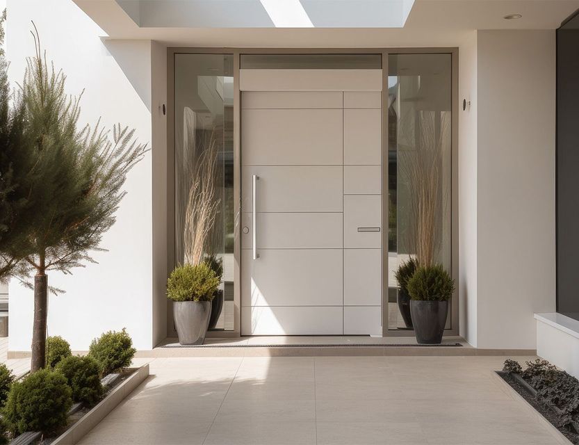 Porte d'entrée d'une maison contemporaine