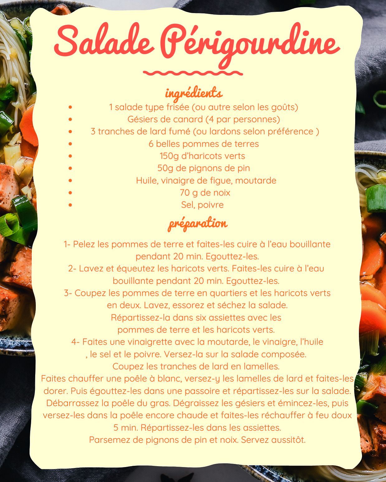 Recette de salade périgourdine