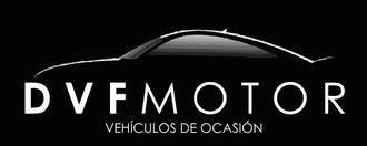 Un logotipo en blanco y negro para vehículos de ocasión dvfmotor