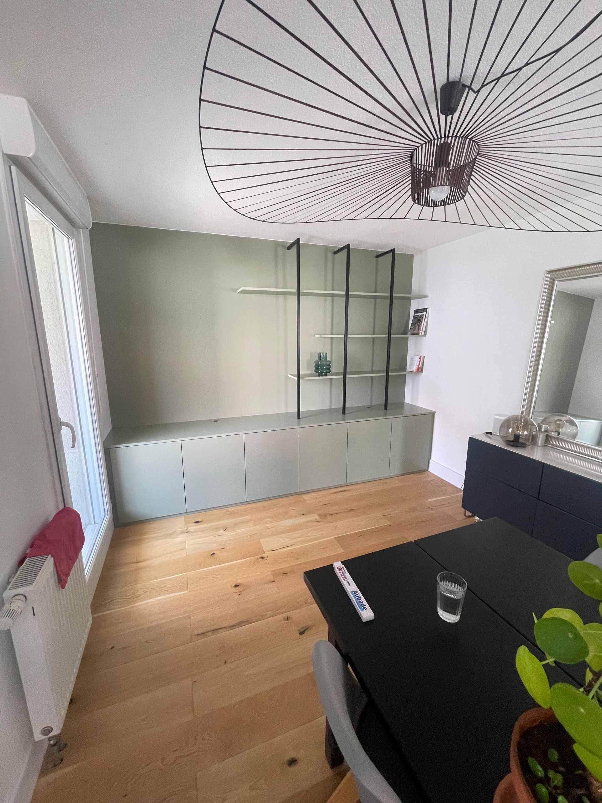 Création de mobilier et de placard dans un salon