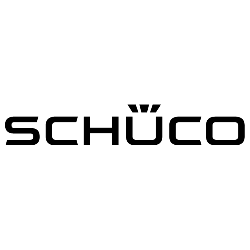 Logo SCHÜCO en noir sur fond blanc