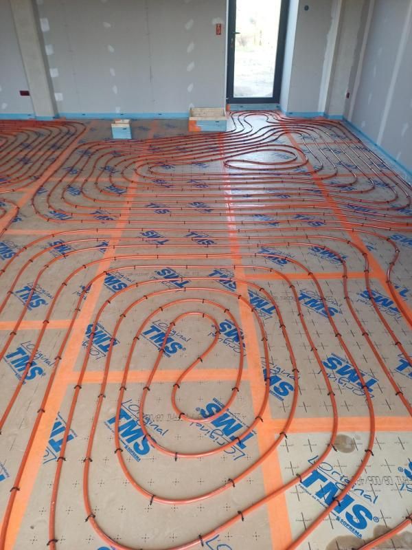 Installation de chauffage au sol