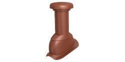 Una chimenea roja sobre un fondo blanco.