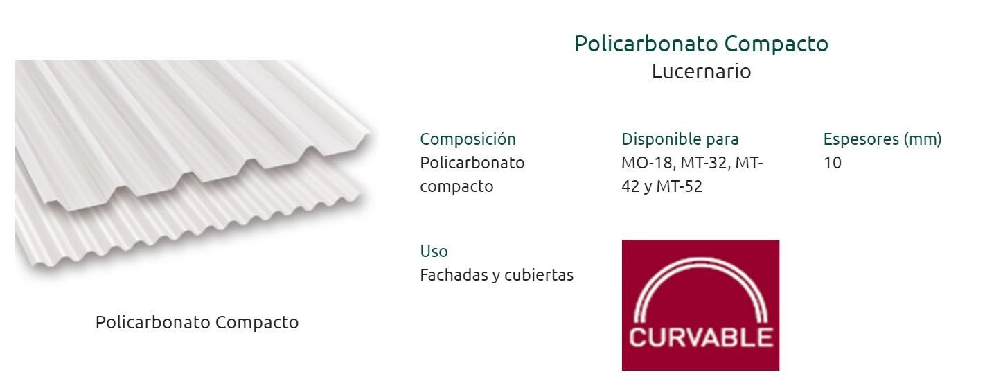 Un logotipo curvado está al lado de una lámina corrugada blanca.