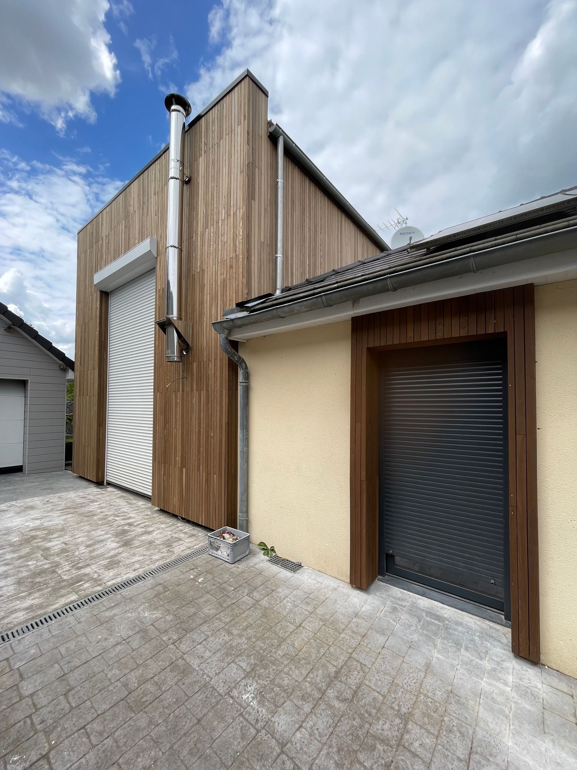 Bardage en bois d'une maison