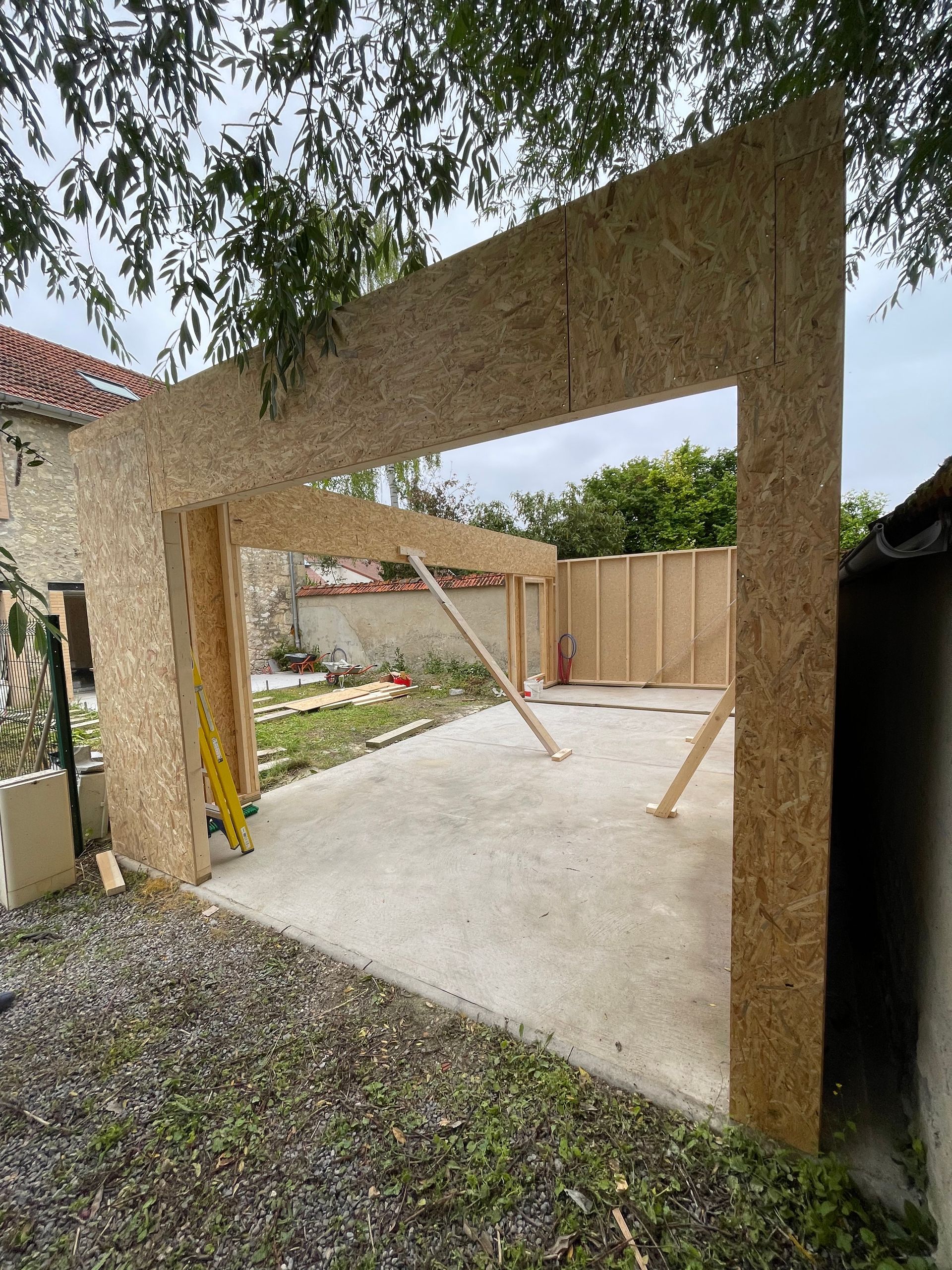 Extension avec une ossature bois