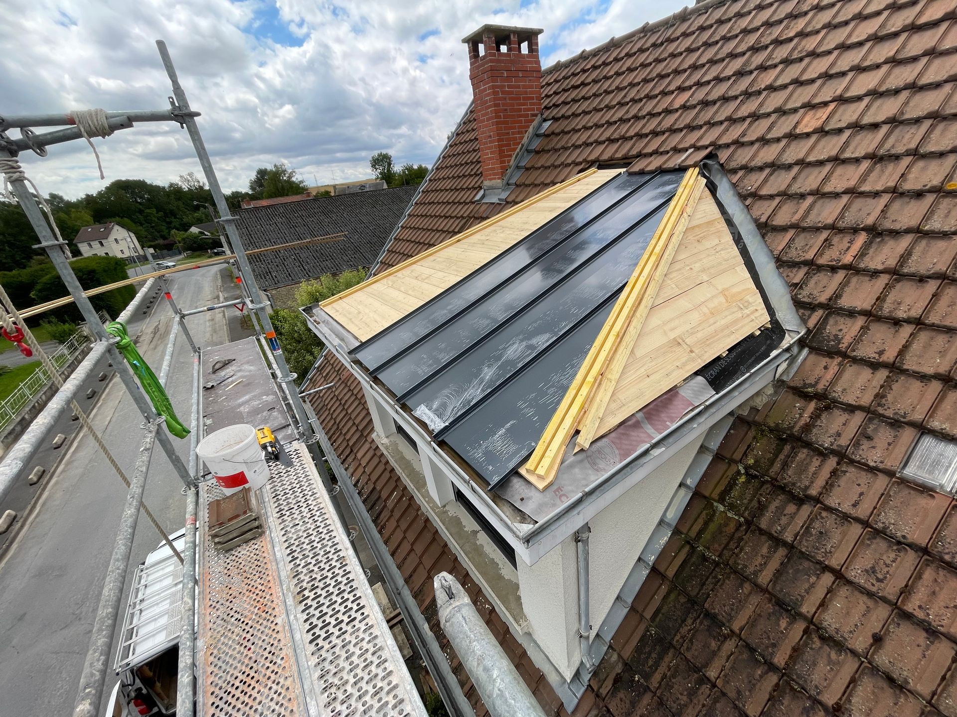 Pose de la couverture